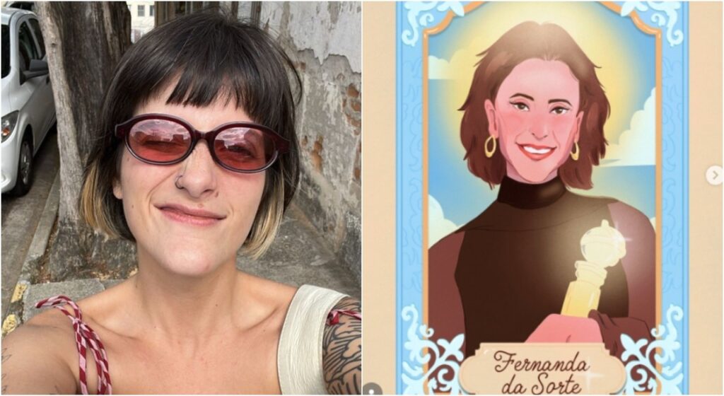 Designer Celebra Prêmio no Globo de Ouro com Arte 'Fernanda da Sorte'