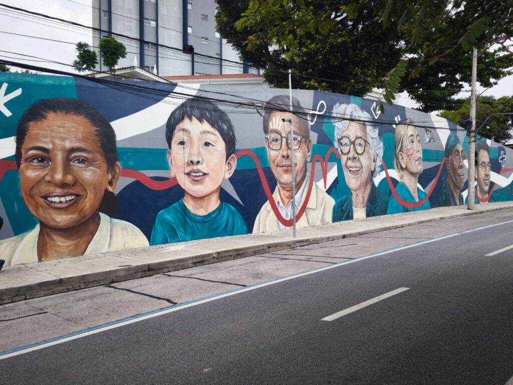 Mural Homenageia Profissionais de Saúde no Hospital Evangélico de Sorocaba