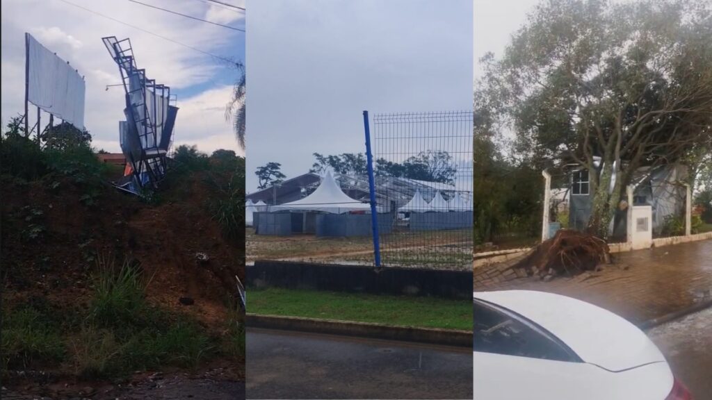 Forte Vendaval e Chuva Causam Danos em Boituva, SP